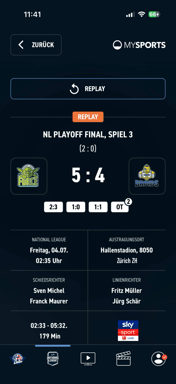 MySports - Match Details